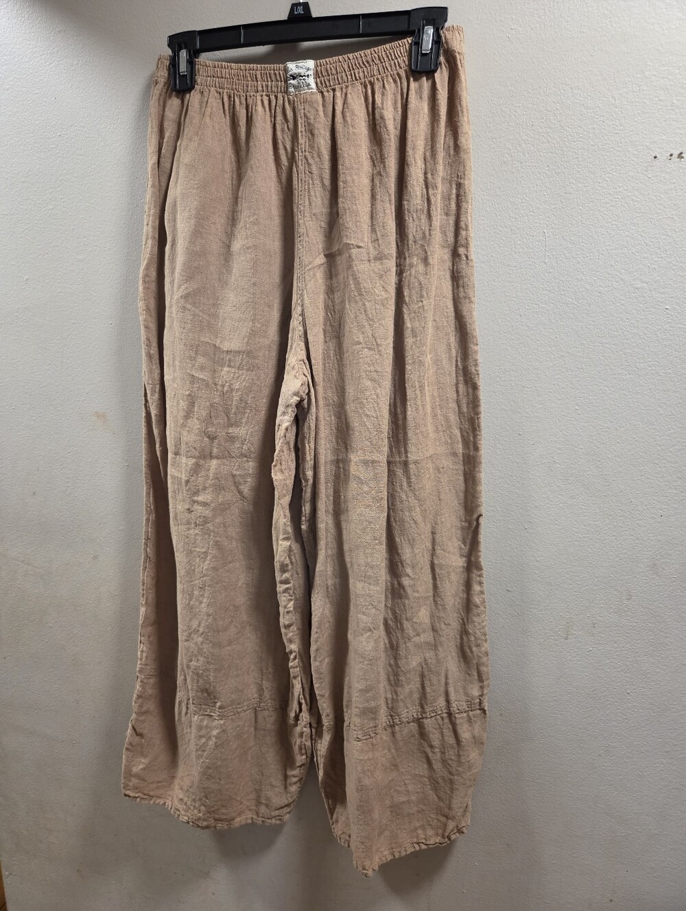 La Botegga Di Brunella 100% Linen Pull On Elastic Waist With Pockets Size M